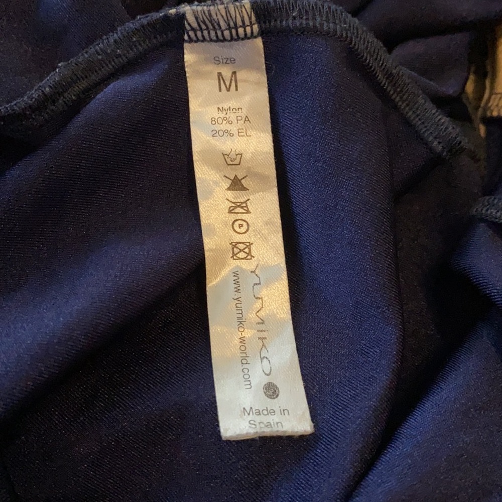 SOLD Yumiko Alicia Navy White/Silver Trim Size Medium - Picture 3 of 3